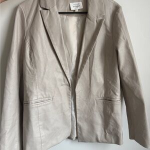 Women's Cream leather Blazer